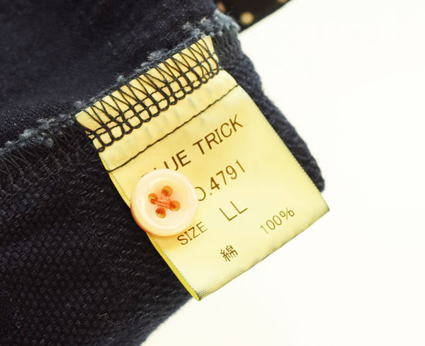 ブルートリック BLUE TRICK OKAYAMA 岡山 刺し子 ショップコート シャツ 4791 コート ブルー LLサイズ 103MT-1794