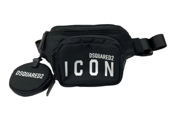ディースクエアード DSQUARED2 ICON Belt Bag アイコン ベルト バッグ ウエストポーチ バッグ ボディバッグ ショルダー 黒 バッグ メンズバッグ ボディバッグ・ウエストポーチ ロゴ ブラック 104B-75
