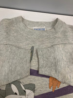US US古着 90's 90年代 FRUIT OF THE LOOM Warner Bros Looney Tunes Bugs Bunny  バッグス・バニー ワーナー・ブラザース 両面 プリント スウェット グレー Lサイズ 101MT-4021