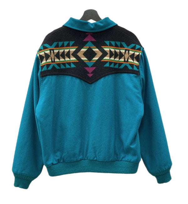 ペンドルトン PENDLETON 70s 70年代 HIGH GRADE WESTERN WEAR ウエスタン アウター ネイティブ TALON  ターコイズブルー 水色 ジャケット ブルー Lサイズ 104MT-1929