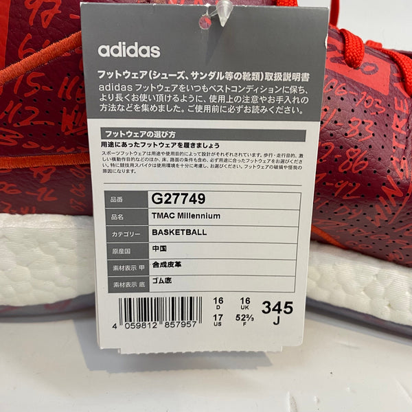 アディダス adidas T-Mac Millennium G27749 メンズ靴 バスケットボールシューズ その他 レッド 34.5cmサイズ 201-shoes1505