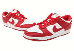 ナイキ NIKE 23年製 DUNK LOW SP ST JOHN'S ダンク ロー セント ジョーンズ カレッジ シューズ 白 赤 CU1727-100 メンズ靴 スニーカー レッド 28cm 104-shoes619