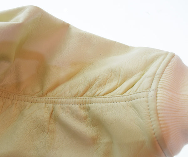 オタギラ  OTAGIRA MA-1タイプ ラムスキン ジャケット ジャケット ベージュ Mサイズ 103MT-3189