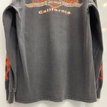 【曜日割引対象外】 ハーレーダビッドソン HARLEY-DAVIDSON 90's V FLAME USA製 フレイムパターン ロンT ブラック Mサイズ 201MT-4597 VB