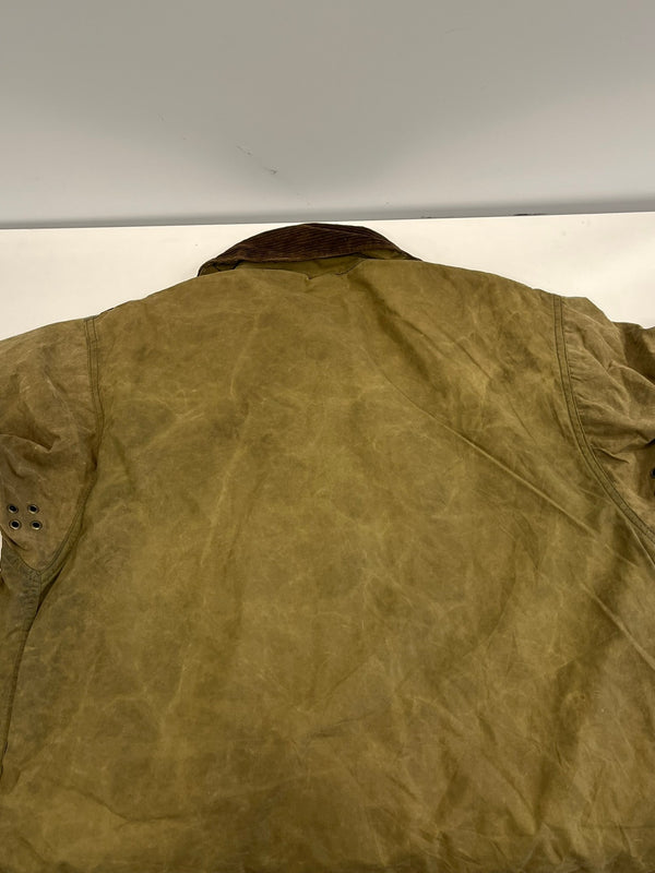 バブアー BARBOUR 90's 90年代 3ワラント BORDER ボーダー ワックス コットン オイルドジャケット コート VINTAGE ヴィンテージ A200 C36 ジャケット カーキ 101MT-5337