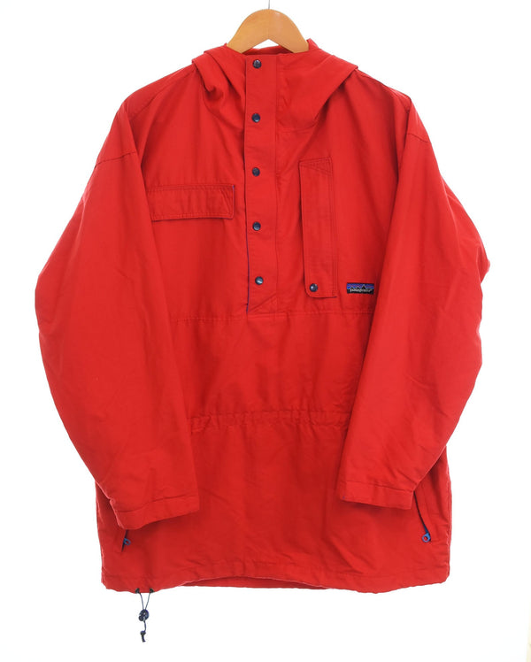 パタゴニア PATAGONIA 80年代 BACK BOWL ANORAK バック ボウル アノラック 初期 三角タグ 80s 80's MADE IN HONG KONG ジャケット レッド Mサイズ 103MT-2442