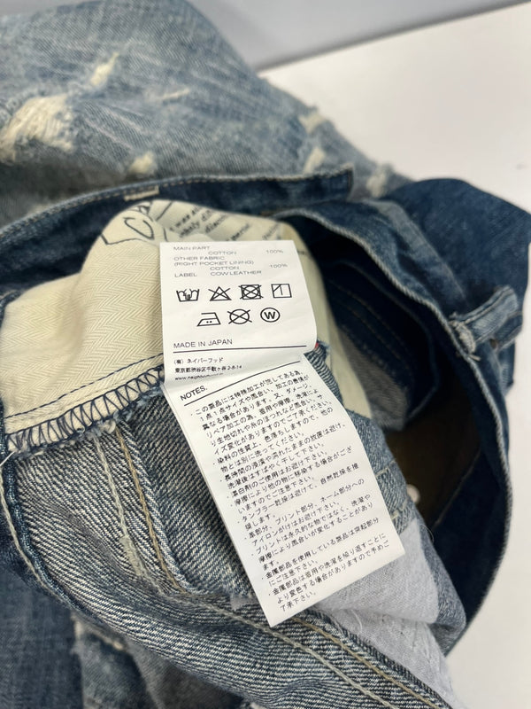 ネイバーフッド NEIGHBORHOOD SCRATCH SAVAGE サベージデニムパンツ パッチワーク ダメージデニム 211XBNH-PTM07 デニム ブルー Lサイズ 101MB-684