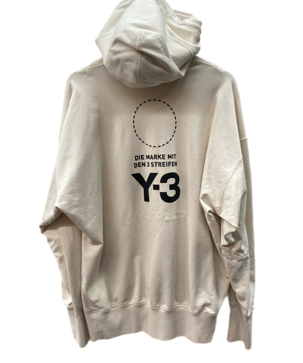 ワイスリー Y-3 STACKED LOGO HOODIE スタック ロゴ フーディ パーカー アイボリー パーカ ロゴ ベージュ Mサイズ 104MT-2170