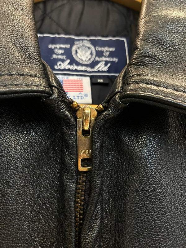 アビレックス AVIREX アヴィレックス レザージャケット J-4LIGHT ゴートレザー 2191002 ジャケット ブラック Mサイズ 101MT-4485