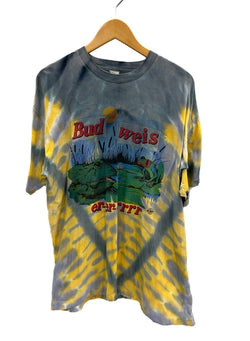 ヴィンテージ vintage 90s 90’s Budweiser バドワイザー カエル柄 企業T タイダイ XL Tシャツ マルチカラー LLサイズ 101MT-4322