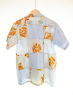 ピンクハウス PINK HOUSE テディベア パッチワーク ワッペン プリント 半袖シャツ 半袖シャツ グリーン Mサイズ 103LT-125