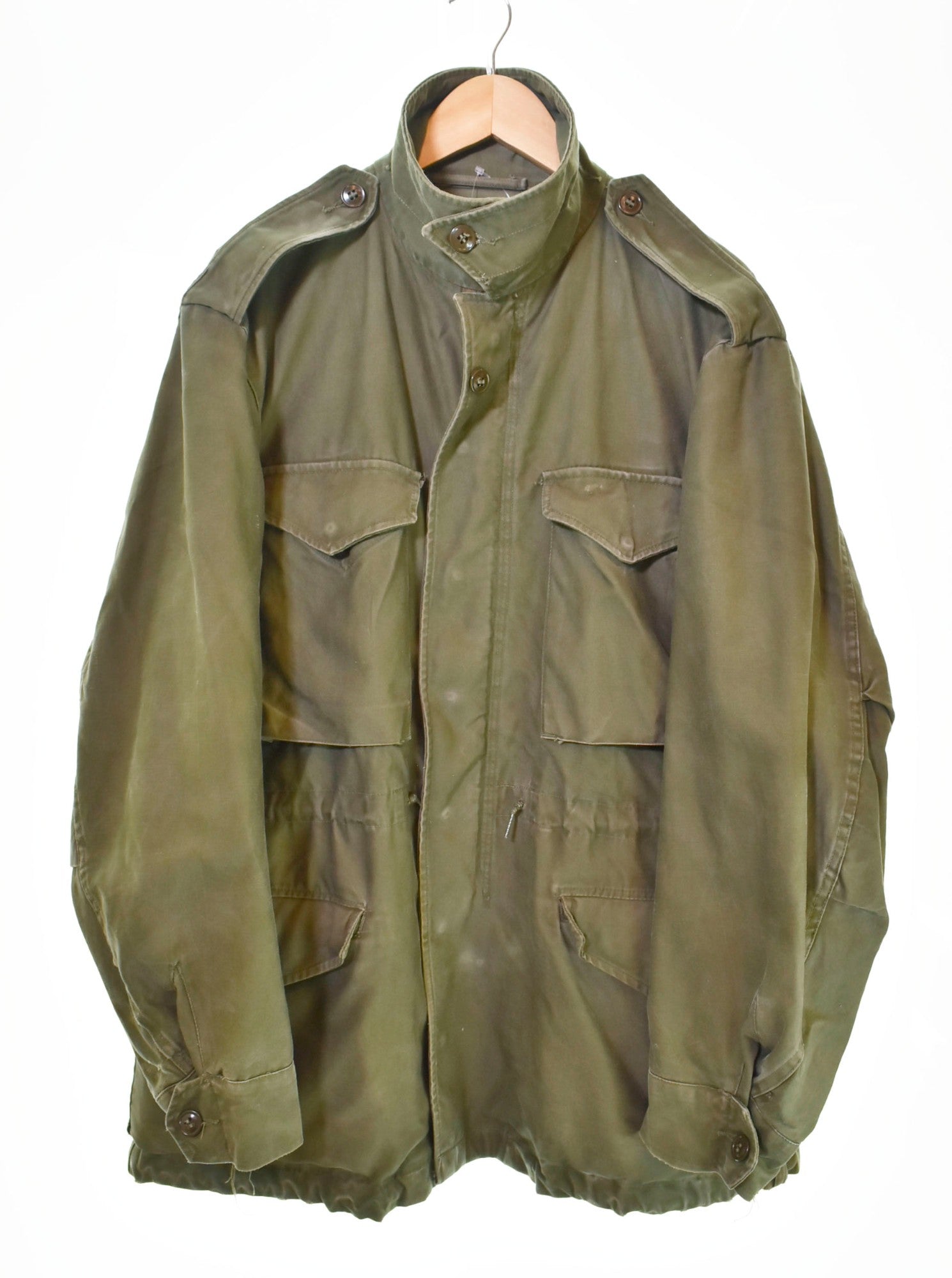 ミリタリー Military 50's US ARMY M-51 フィールドジャケットM/R アルミジップ SCOVILL Medium  Regular ジャケット 無地 カーキ Mサイズ 103MT-295