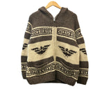 カナディアンセーター Canadian Sweater カウチンセーター ニット カーディガン サンダーバード カナダ製 - セーター ベージュ 101MT-4653