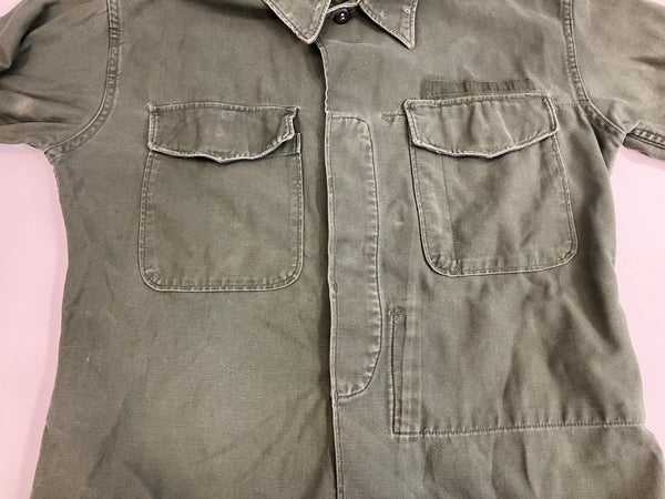 ミリタリー MILITARY 50's～60's 50~60年代 USMC P-58 アメリカ軍海兵隊 P58ユーティリティジャケット OG オリーブグリーン バックサテン VINTAGE ヴィンテージ - ジャケット カーキ 101MT-4744