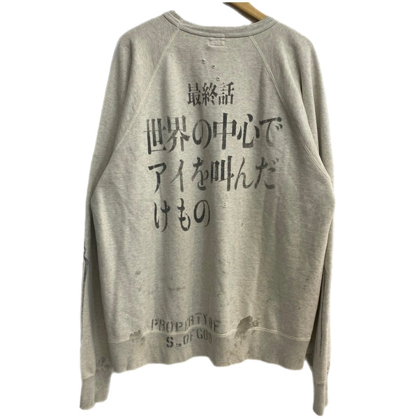 セントマイケル SAINT MICHAEL EVA-01 RAGLAN SWEAT SHIRT スウェット グレー 201MT-4162