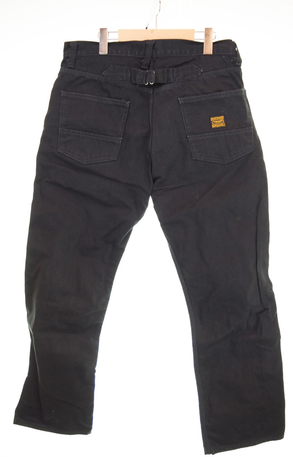 バンソン  VANSON  ダック ワークパンツ シンチバック ボトムスその他 ブラック 34 103MB-663