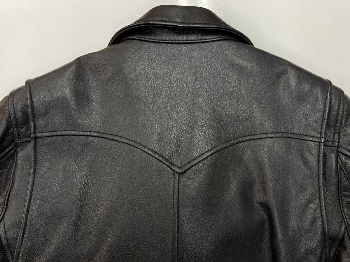 マ*ル様 ブラック レザージャケット　real lather リアルマッコイズ THE REAL McCOY'S Leather レザー ダブル ライダース