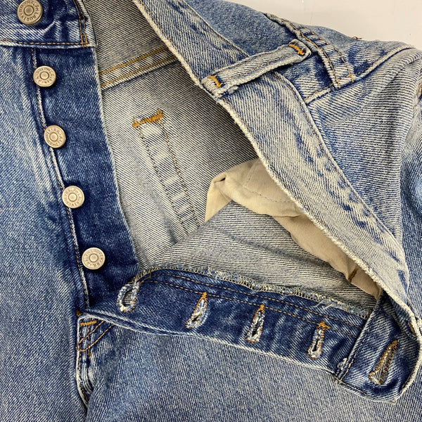 【曜日割引対象外】 ダブルアールエル RRL USA製 ボタンフライ デニムパンツ デニム ブルー 29/30サイズ 201MB-1076 VB