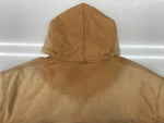 カーハート Carhartt ACTIVE JACKET アクティブジャケット ジップアップ 企業ロゴ フーディ ダック地 キャメル アウター 茶 ジャケット ロゴ ブラウン 2XLサイズ 104MT-1875