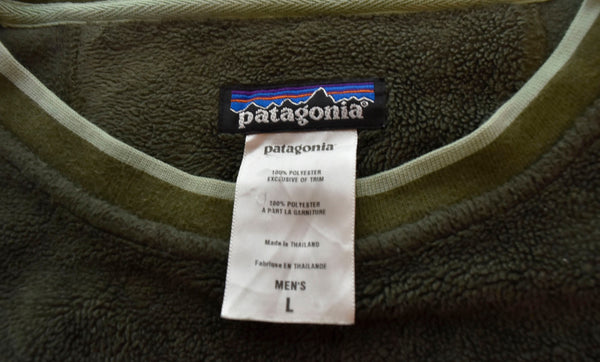 パタゴニア PATAGONIA 05年製 リズムプラッシュ シンチラス ウェットシャツ フリース スウェット 緑 20845F5 スウェット グリーン Lサイズ 103MT-1695