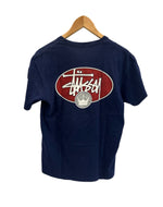 ステューシー STUSSY 90s 90's USA製 紺タグ OLD STUSSY 王冠 クラウン ロゴ オールド シングルステッチ ナス紺 Tシャツ ネイビー Mサイズ 101MT-4861