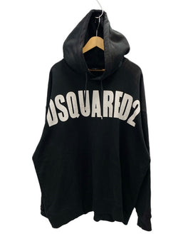 ディースクエアード DSQUARED2 フロントロゴプルオーバーパーカー プルオーバー 黒 S71GU0287 XXL パーカ ロゴ ブラック 3Lサイズ 101MT-2356