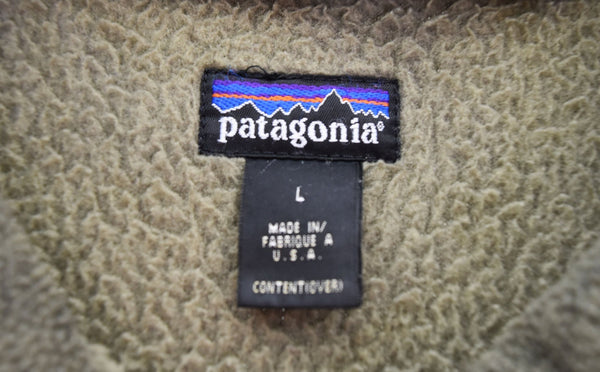 パタゴニア PATAGONIA 90s USA製 SYNCHILLA SHERING COAT シンチラシャーリングコート ジャケット カーキ Lサイズ 103MT-2755
