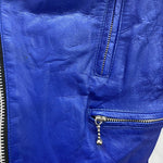 トーキョーパンカー TOKYO PUNKER ダブルライダース ジャケット ブルー 34サイズ 201MT-4237