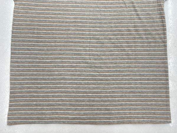 ダブルアールエル RRL 90s BORDER SS T-SHIRT ボーダー 半袖 Tシャツ クルーネック ストライプ 三ツ星タグ Ralph Lauren 灰 Tシャツ ライン グレー Mサイズ 104MT-1486