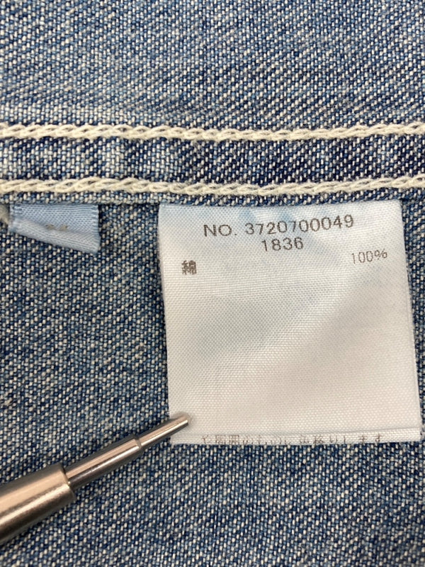 ロンハーマン Ron Herman 23SS One Wash Pullover Shirt ワンウォッシュ プルオーバー シャツ デニム 青 3720700049 長袖シャツ 無地 ブルー Mサイズ 104MT-2318