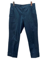 トムブラウン THOM BROWNE NEW YORK TWILL CHINO TROUSERS ツイル チノ トラウザー トリコロール ジップフライ ズボン パンツ 紺 無地 MTU187A-00087 チノパン ネイビー Lサイズ 104MB-138