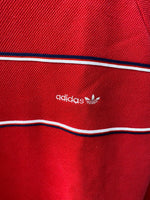 アディダス adidas 70ｓ トレフォイル デサント社製 ヴィンテージ ラグランスリーブ ADS-183 スウェット ロゴ レッド Mサイズ 201MT-2348