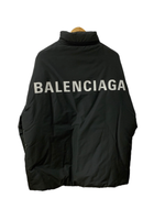 バレンシアガ BALENCIAGA 18AW PADDER WINDBREAKER バックロゴ ナイロンジャケット 533910 TYD36 ジャケット ロゴ ブラック 44サイズ 201MT-2439