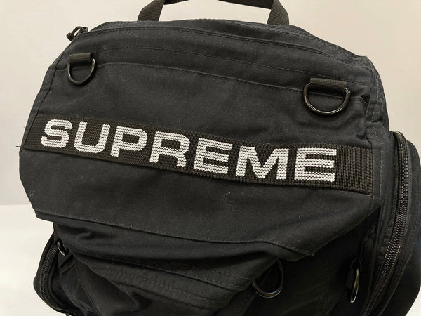 シュプリーム SUPREME Field Backpack 23SS ミリタリーバックパック 黒 バッグ メンズバッグ バックパック・リュック ロゴ ブラック 101bag-147