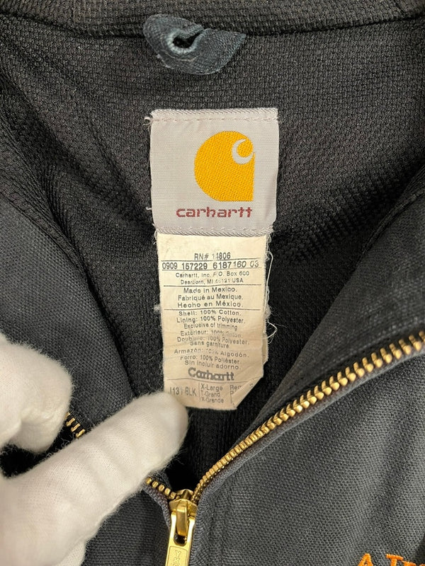 カーハート Carhartt 90s 90's MEXICO ダック アクティブジャケット ブラック フェード 裏地サーマル 黒 J131 BLK XL ジャケット ブラック 101MT-5428