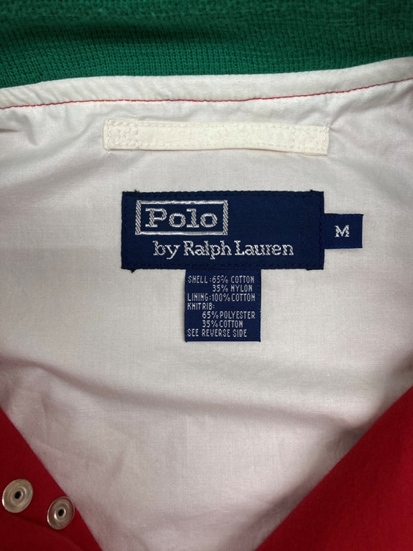 ラルフローレン RalphLauren 90s DECK HOOK JACKET デッキ フック ジャケット ミリタリー アウター 白 赤 緑 ジャケット 無地 レッド Mサイズ 104MT-2066