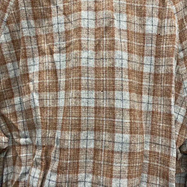 【曜日割引対象外】 ヴィンテージ vintage ~60's チェック ウール ジャケット ブラウン 201MT-4785 VB