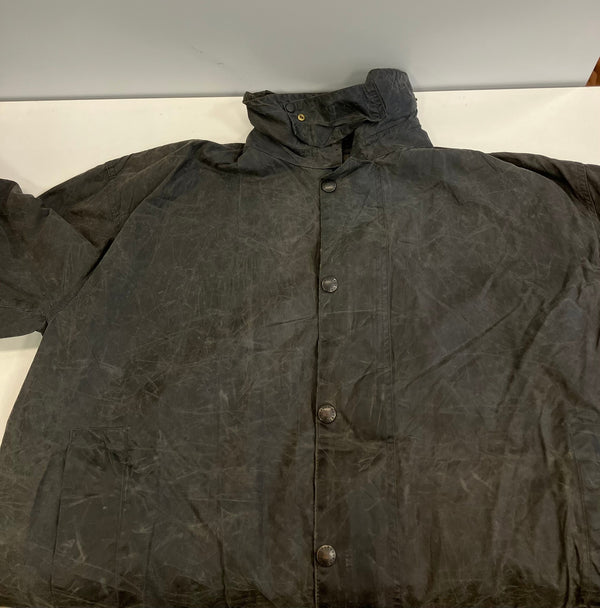 バブアー BARBOUR 90's 90年代 3ワラント BORDER ボーダー ワックス コットン オイルドジャケット コート VINTAGE ヴィンテージ A205 ジャケット ネイビー 101MT-5234