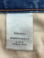 シュガーヒル SUGARHILL 22SS CLASSIC DENIM PANTS クラシック デニム パンツ シンチバック ボタンフライ パッチ ズボン 青 無地 22SSPT08 デニム ブルー サイズ 32 104MB-142