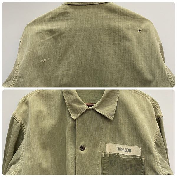 【曜日割引対象外】 ヴィンテージ vintage 40's U.S.M.C P-41 マリンコープ 海兵隊 へリンボーツイル ジャケット カーキ 201MT-3547 VB