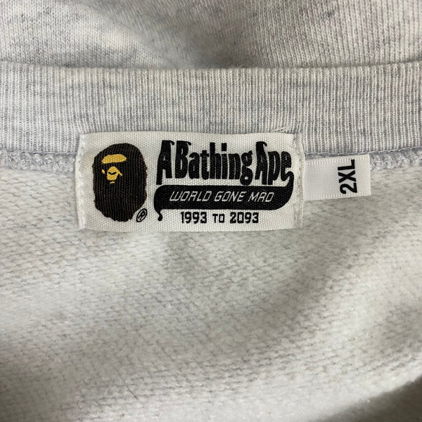 ア ベイシング エイプ A BATHING APE スウェット 霜降りグレー 001SWH701008 スウェット グレー 2XLサイズ 201MT-4615