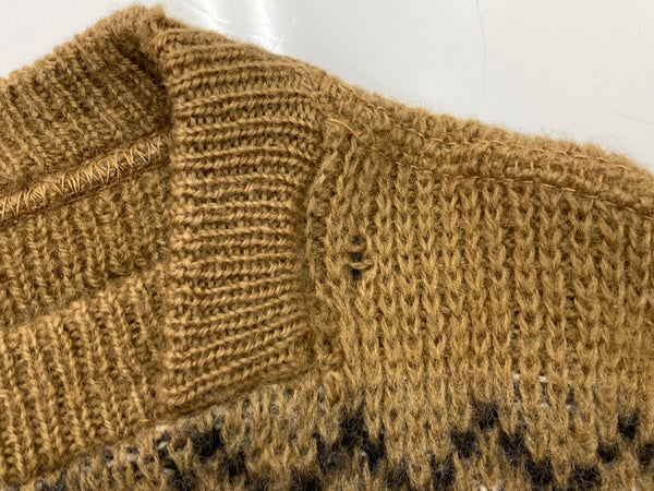 ヴィンテージ vintage OLSON スクエアネック ボートネック ノルディック ニット セーター ブラウン Lサイズ 104MT-1899