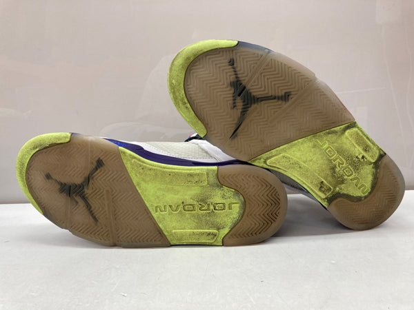 ナイキ NIKE 20年製 AIR JORDAN 5 RETRO BEL-AIR エア ジョーダン レトロ ベルエア AJ5 ジャンプマン シューズ 白 紫 DB3335-100 メンズ靴 スニーカー ホワイト 27.5cm 104S-853