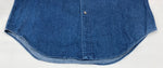 ダブルアールエル RRL 三ツ星タグ DENIM SHIRT デニム ステンカラー フロントボタン メタルボタン ヴィンテージ VINTAGE ラルフローレン RALPH LAUREN フィリピン製 INDIGO インディゴ BLUE 青 長袖シャツ 無地 ブルー Mサイズ 104MT-1954