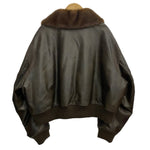 アイリーン ILEAN 2WAY VOLUME FLIGHT JACKET フェイクファーレザー ジャケット ブラウン 2サイズ 201MT-4846