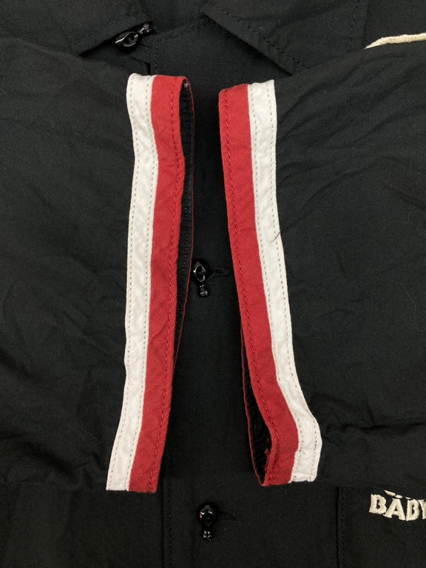 ヒステリックグラマー HYSTERIC GLAMOUR BOWLING SHIRT ボーリング シャツ チェーンステッチ アロハ オープンカラー 開襟 刺繍 半袖 黒 2AH-0240 半袖シャツ ロゴ ブラック Fサイズ 104MT-2333