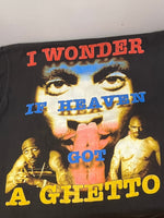 ラップTシャツ RAP-T Vintage Hip Hop Tupac 2PAC SHAKUR R U Still Down? WONDER IT HEAVEN GOT A GHETTO ヴィンテージ rap tee - Tシャツ ブラック フリーサイズ 101MT-2736