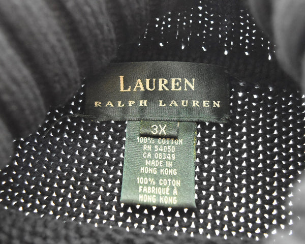 ラルフローレン RalphLauren 雪柄 タートルネック ニット セーター 3X セーター ブラック 103MT-3347