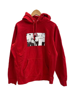 シュプリーム SUPREME Classic Ad Hooded Sweatshirt 赤 プリント パーカ レッド Mサイズ 101MT-4642