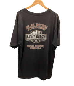 ハーレーダビットソン Harley Davidson 00s 00's ファイヤー ドクロ スカル ©2006 USA製 made in USA 2XL Tシャツ プリント ブラック 3Lサイズ 101MT-2628